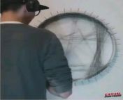 [50/50] Man drawing Michael Jackson with string (SFW) &#124; Huge black snake biting man&#39;s head off (NSFL) from adorn biting star