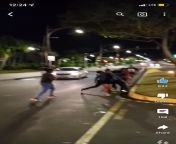 Guam military street fight brawl girl NO PANTIES from ebony no panties fight