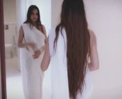 Simran Kaur wearing &#36;lutty wet sheer saree in bathtub from wet hips saree mallu