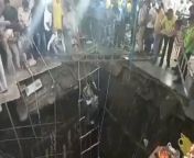 Indore temple accident: Woman hanging from rope falls back into well during rescue from nude woman hanging