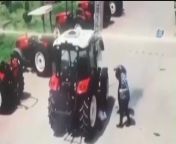 Tractor salesman is run over by...a tractor... from tractor videoalayalam